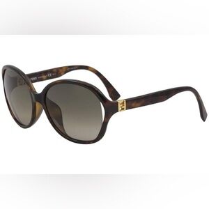 Fendi Women's FF0032FS FF/0032/F/S EDJHA Havana Fashion Oval Sunglasses 60mm